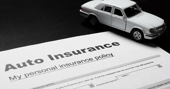 A sample auto insurance policy.